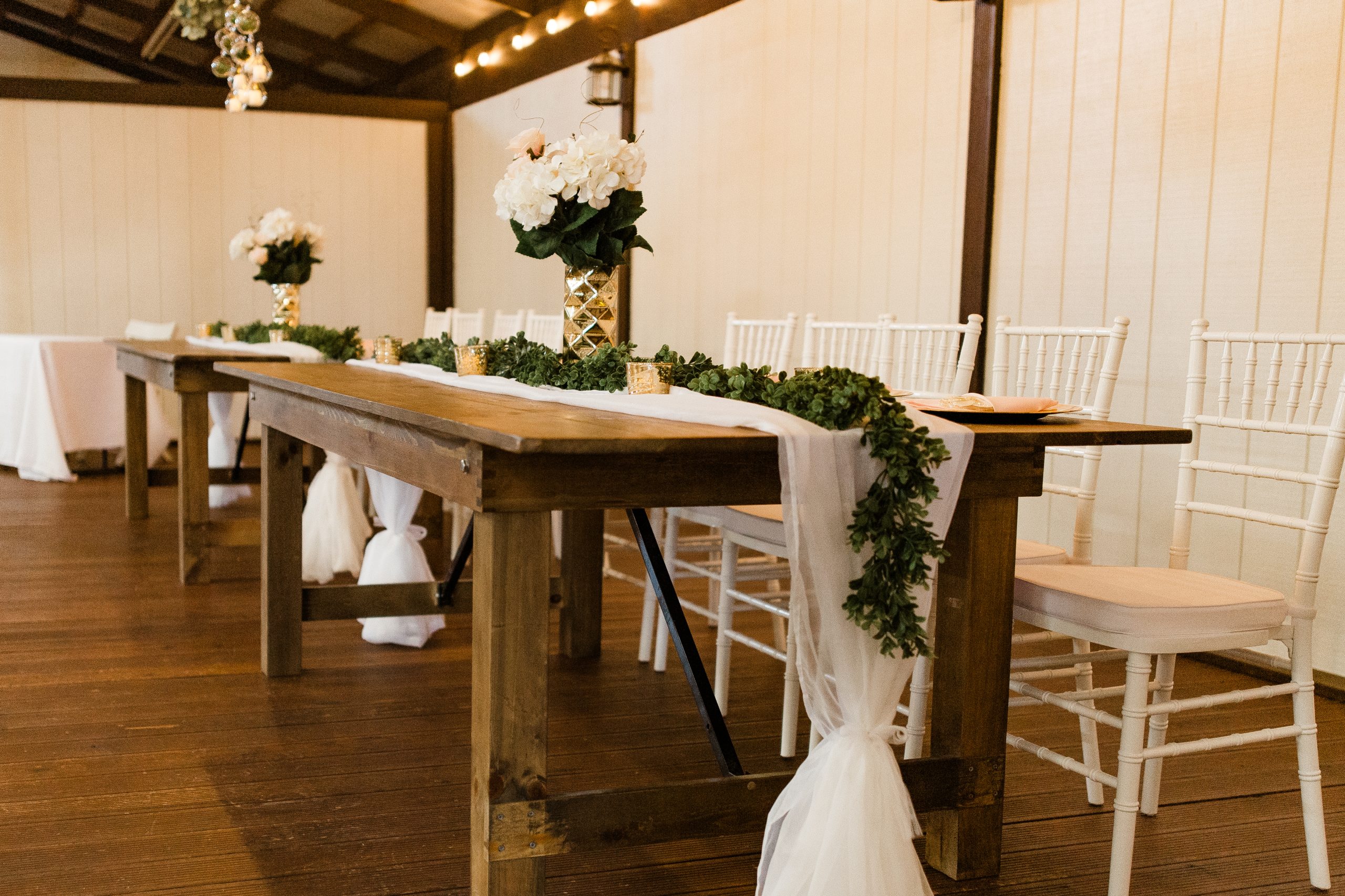 Head Table Greenery/Sheers